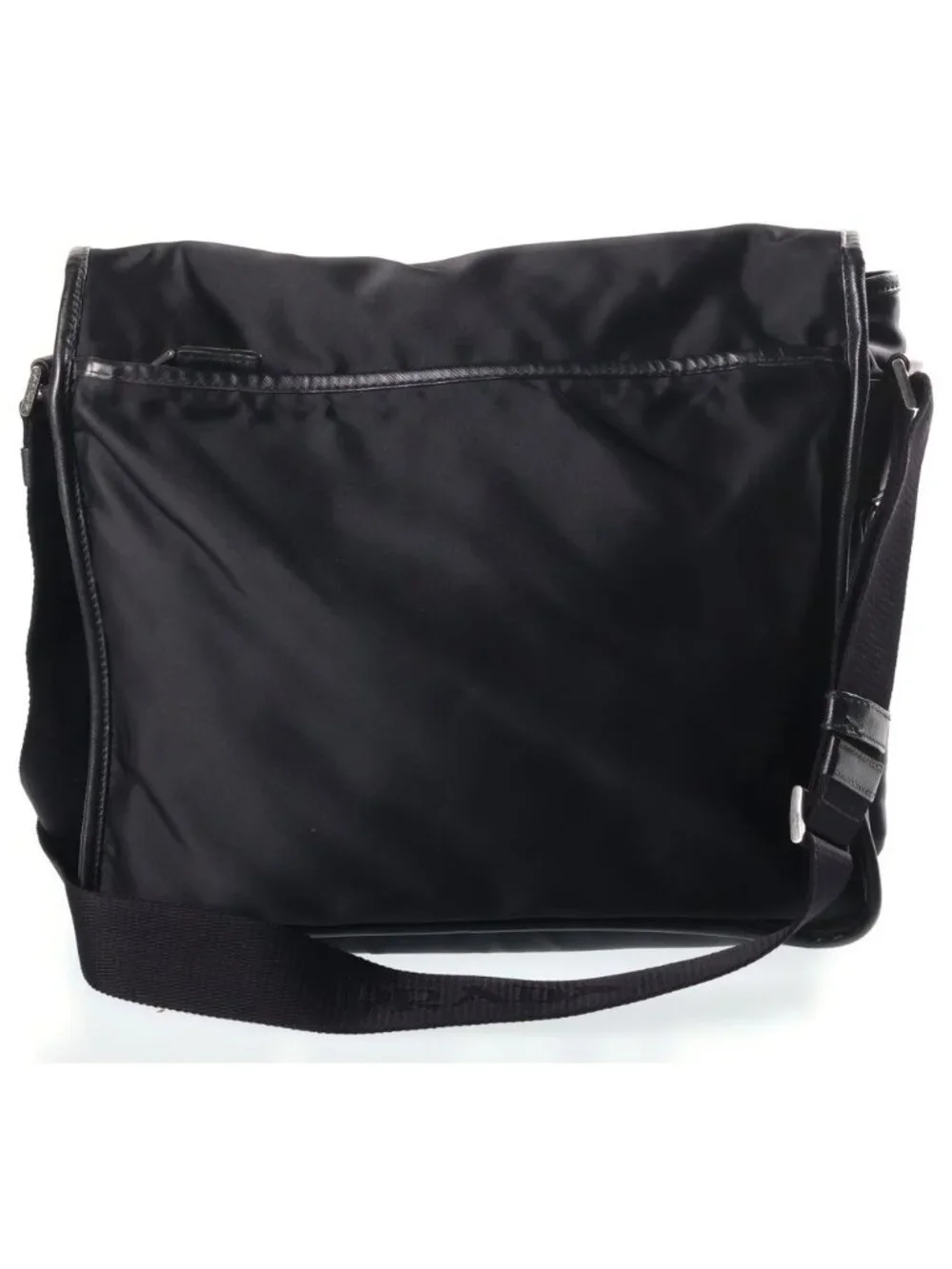 Prada Nylon Shoulder Messenger Bag Logo Black